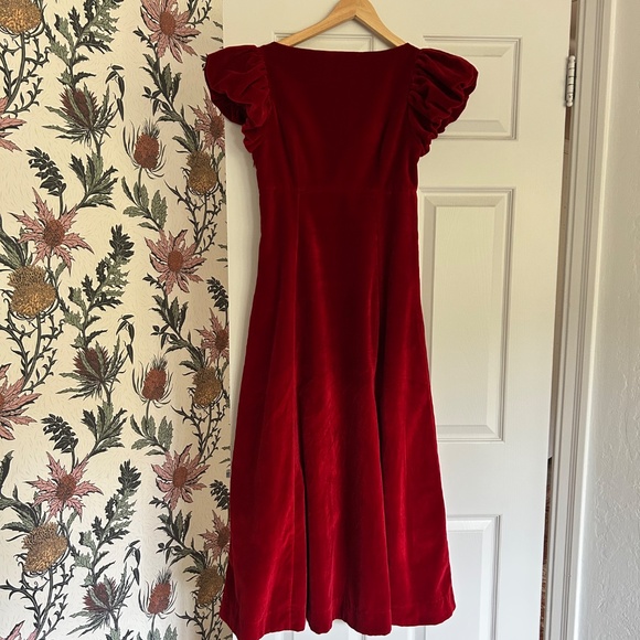 Doen Celestine Rosso Velvet Dress - Picture 5 of 11